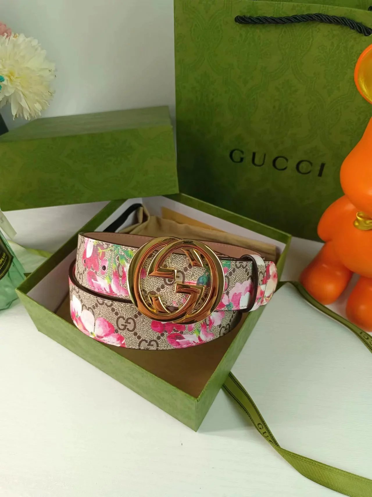 Gucci Belts 1-CL-001 GG monogram belt — 36