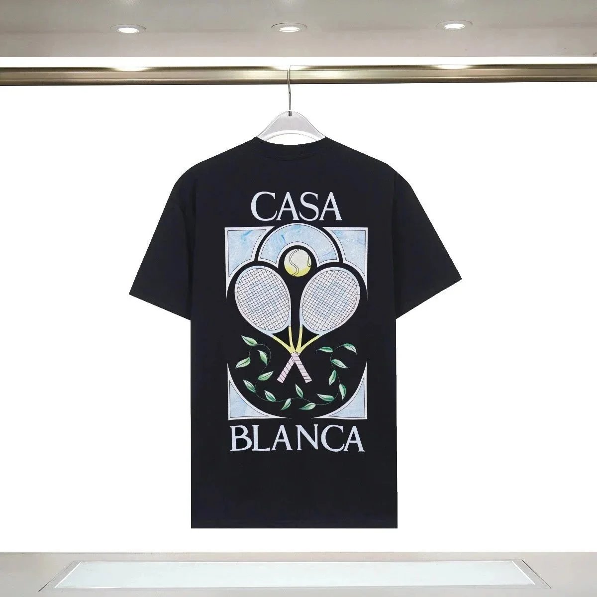 Casablanca Casa Blanca Tennis Print Black T-Shirt Black