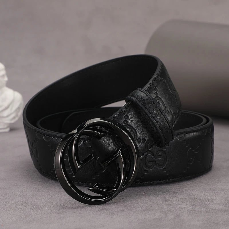Gucci GG Marmont Black Leather Belt Black