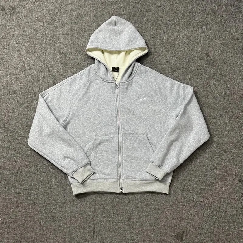 CLOT CLOT Grey Embroidered Zip-Up Hoodie Grey