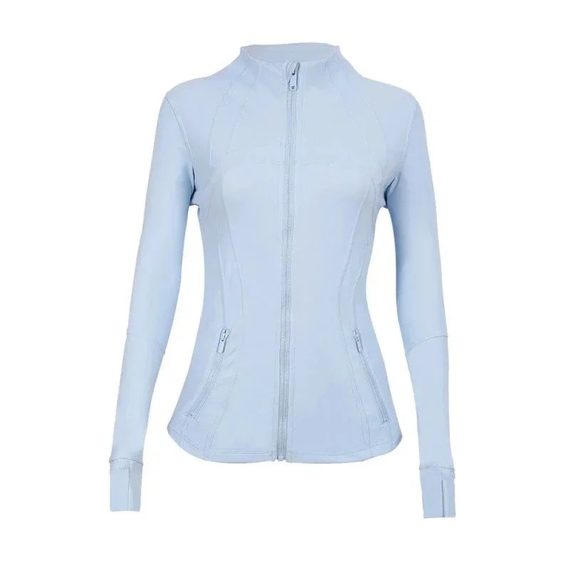 Glace Zip-Up Long Sleeve Light Gray Sporty Jacket