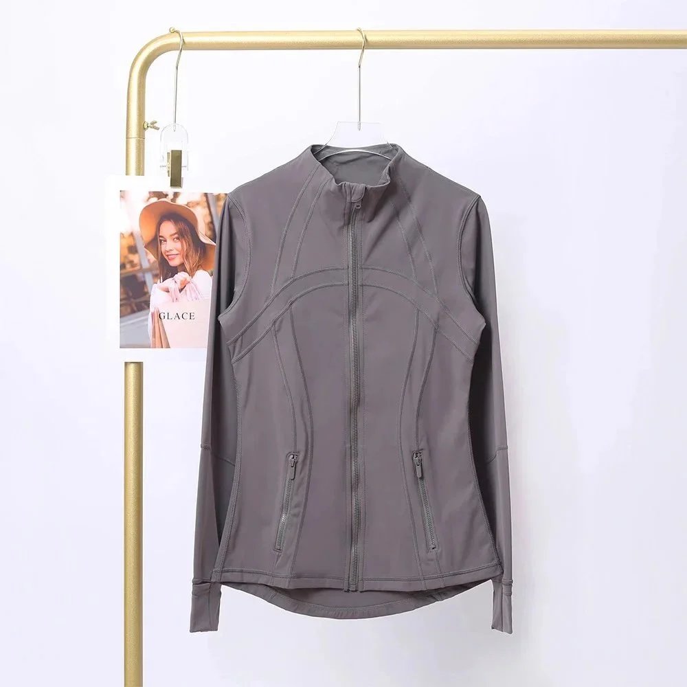 GLACE GLACE Grey Fitted Fitness Jacket Grey