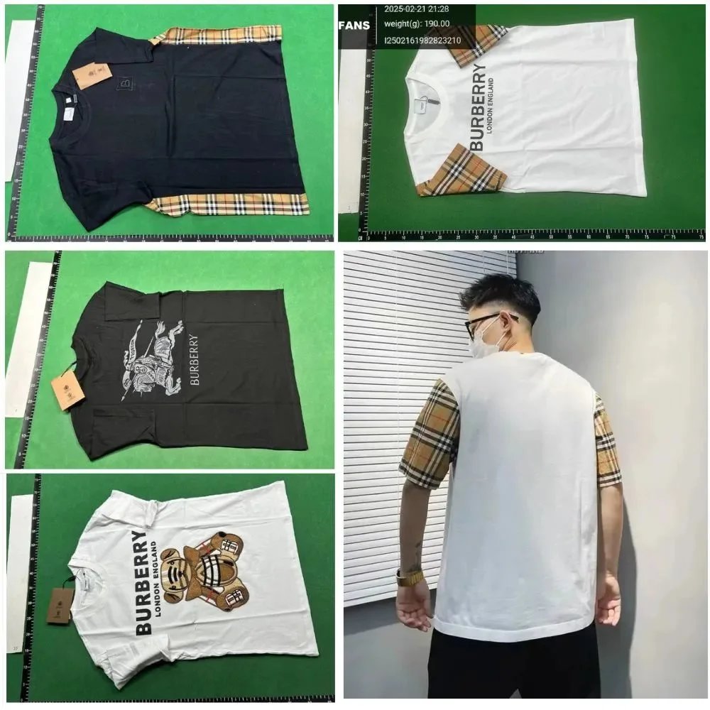 Burberry Check-Trim Logo Graphic T-Shirt