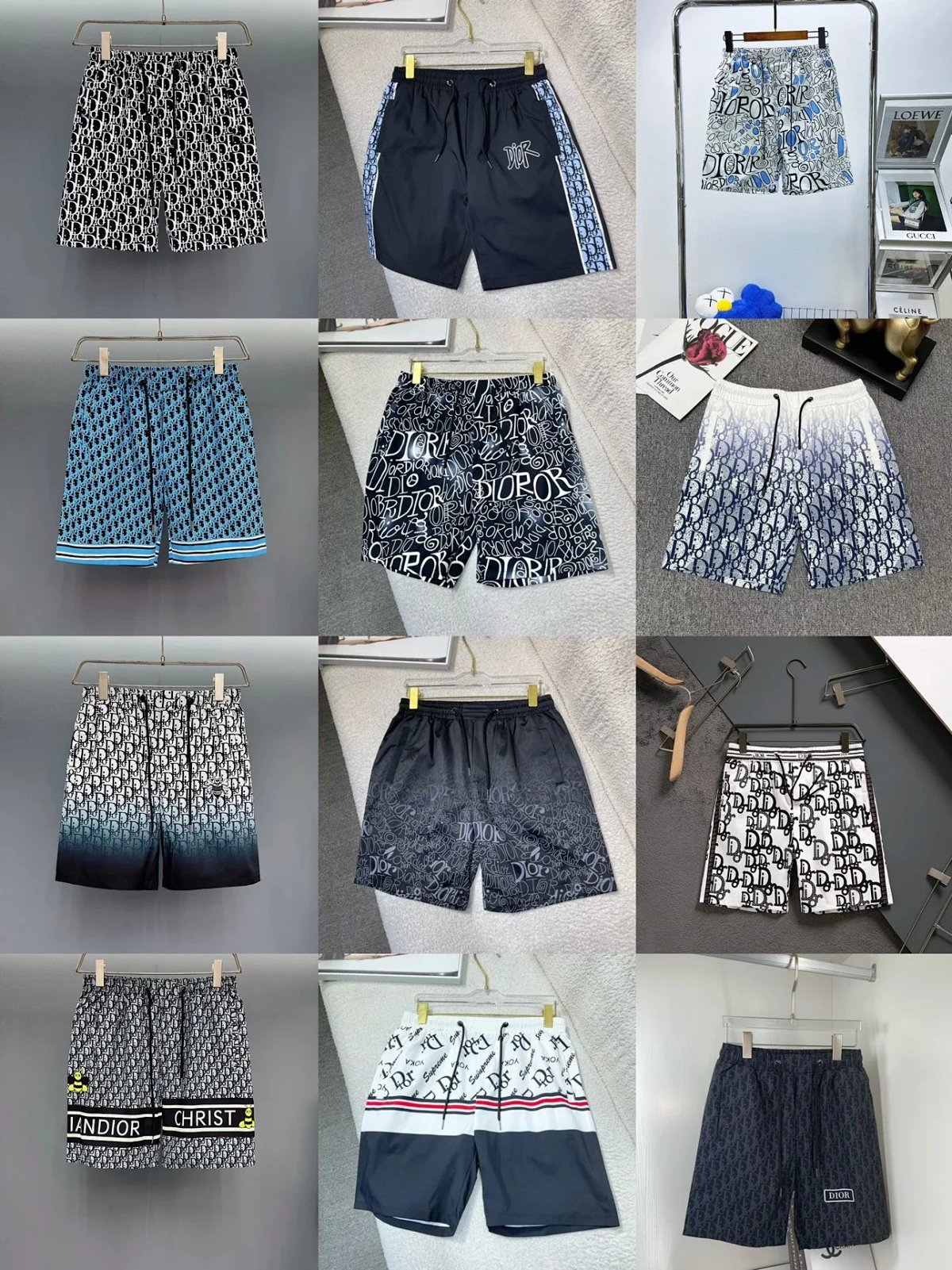 Dior x KAWS Oblique Print Bee Motif Swim Shorts product detail 2 in Litbuy spreadsheet finds