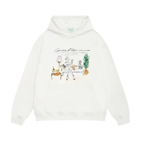 Casablanca Casa Paris Graphic Hoodie Gray - 11