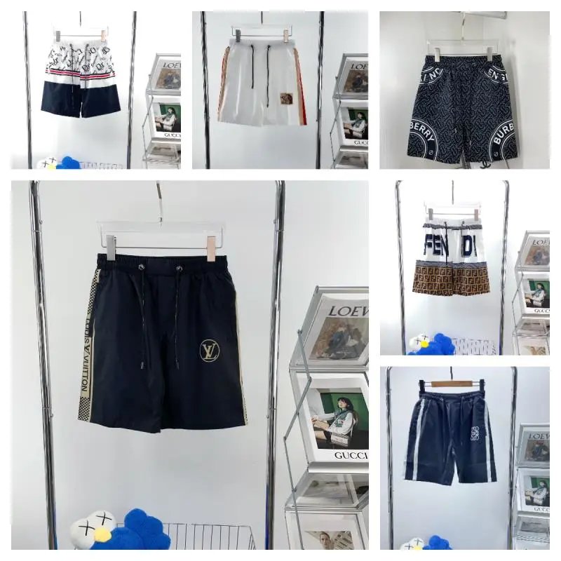 Luxury Brand Logo-Print Swim Shorts