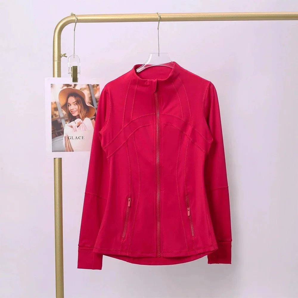GLACE GLACE China Red Zip-Up Jacket Red