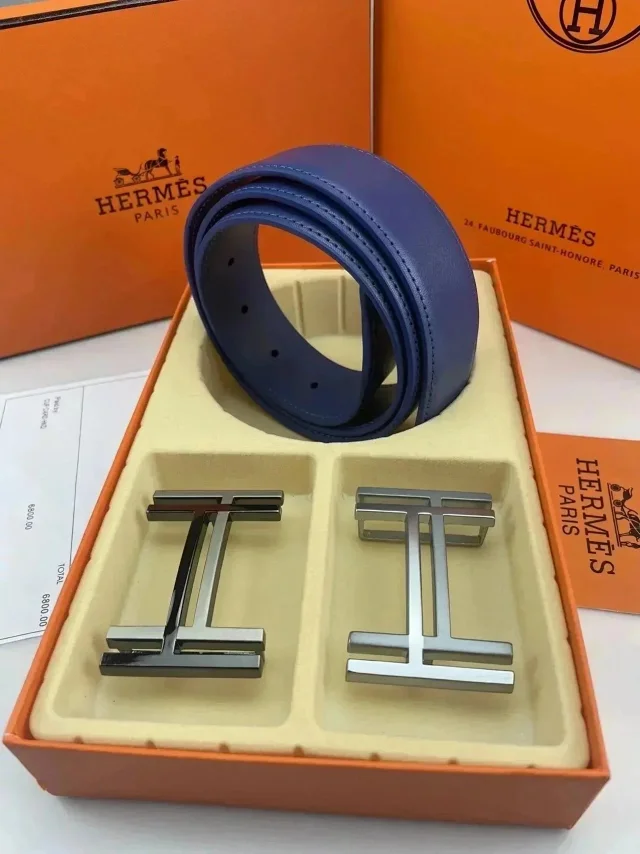 Hermès Belts Leather Belt with Interchangeable H Buckle product detail image 9
