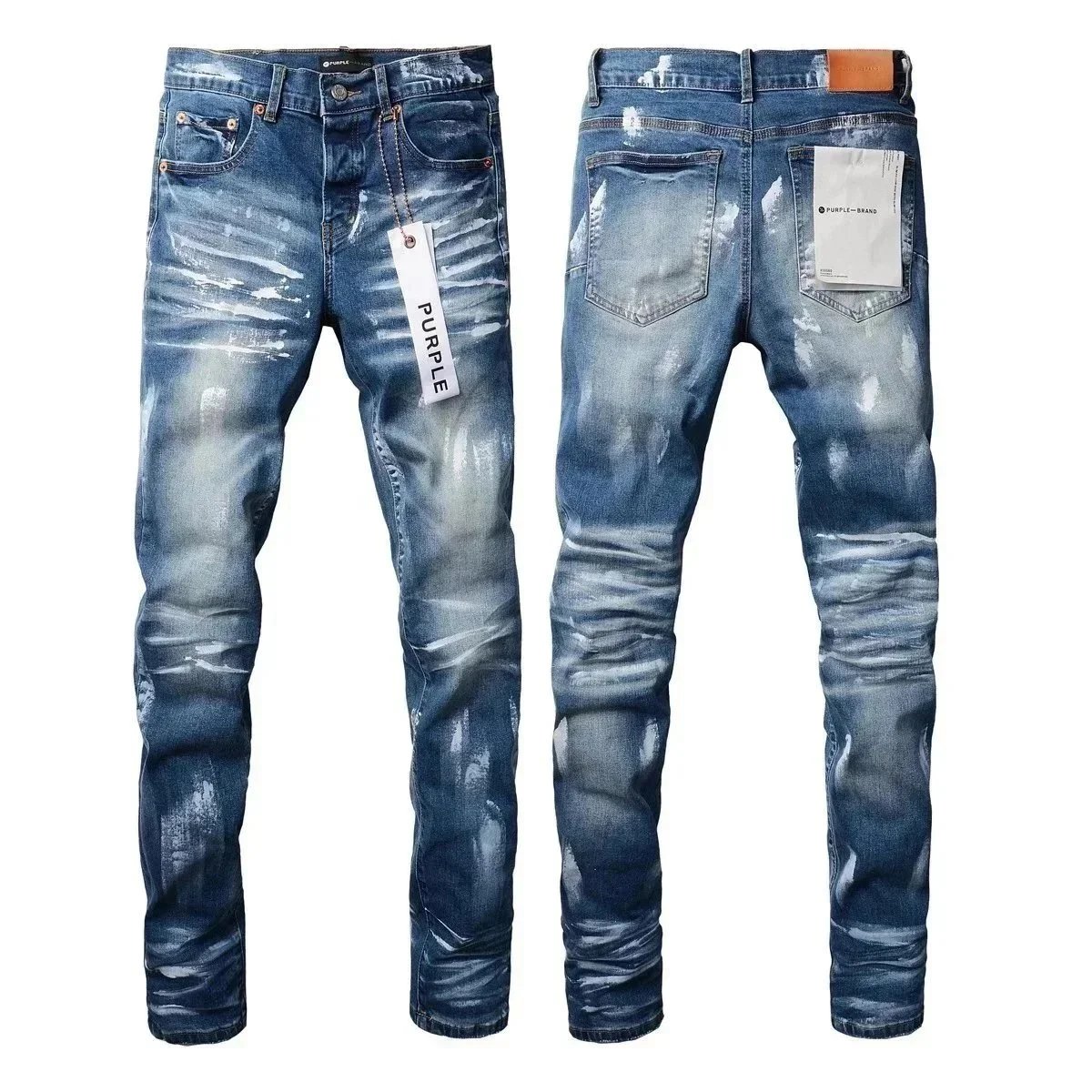 Purple Brand Purple Brand Distressed Slim Fit Jeans Blue