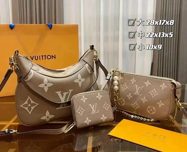 Louis Vuitton Handbags Monogram handbag set with matching wallet and crossbody pouch product detail image 7