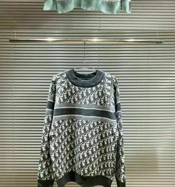 Design Graphic Knit Sweater Gray Multicolor - 7