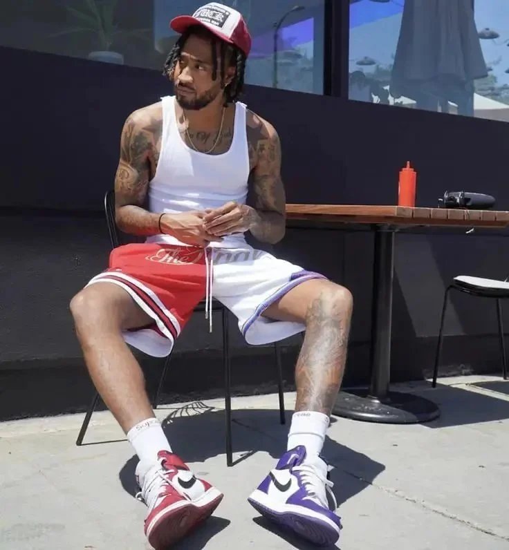 Chicago Bulls Green Red Mesh Basketball Shorts