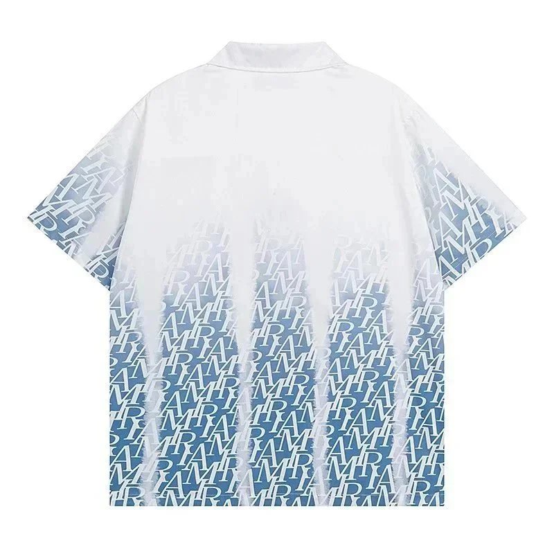 AMIRI Shirts Short-Sleeve Gradient Logo Print Shirt image 3