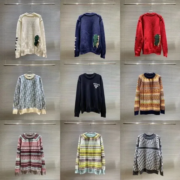 Design Graphic Knit Sweater Gray Multicolor - 2