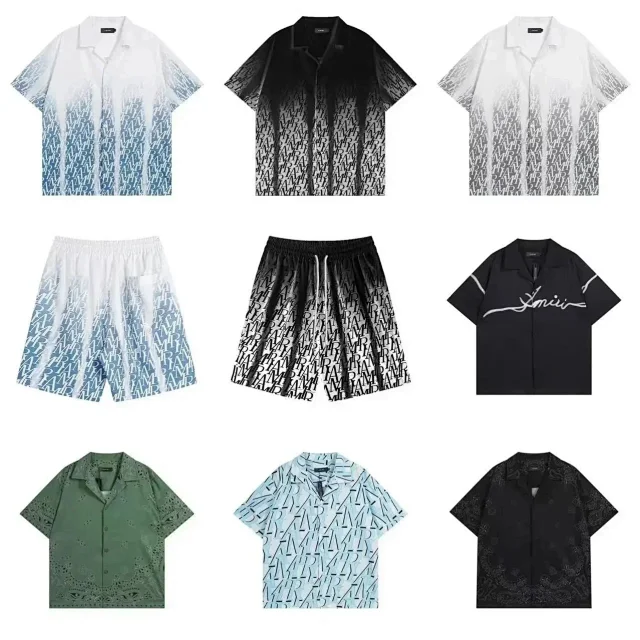 AMIRI Shirts Short-Sleeve Gradient Logo Print Shirt product detail image 1