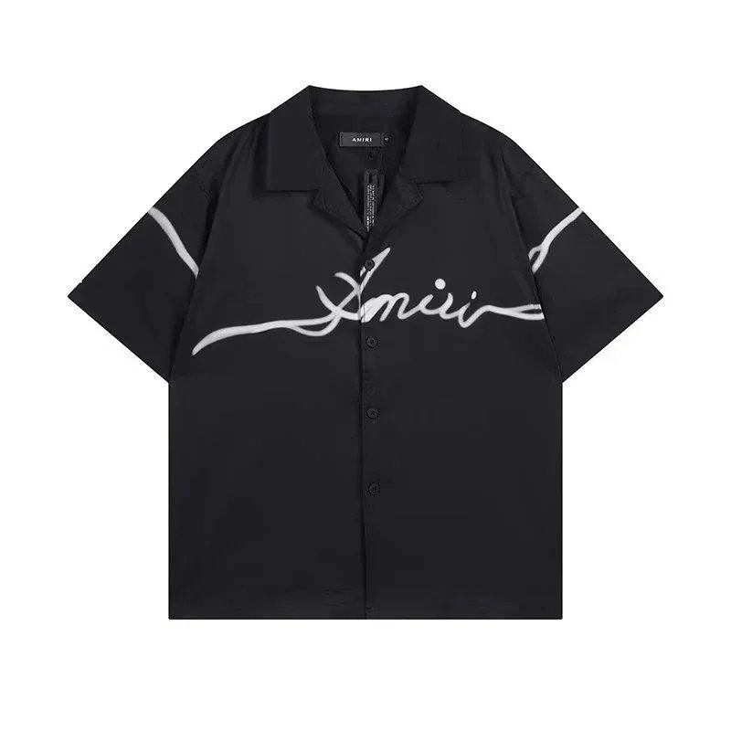 AMIRI Shirts Short-Sleeve Gradient Logo Print Shirt — 7