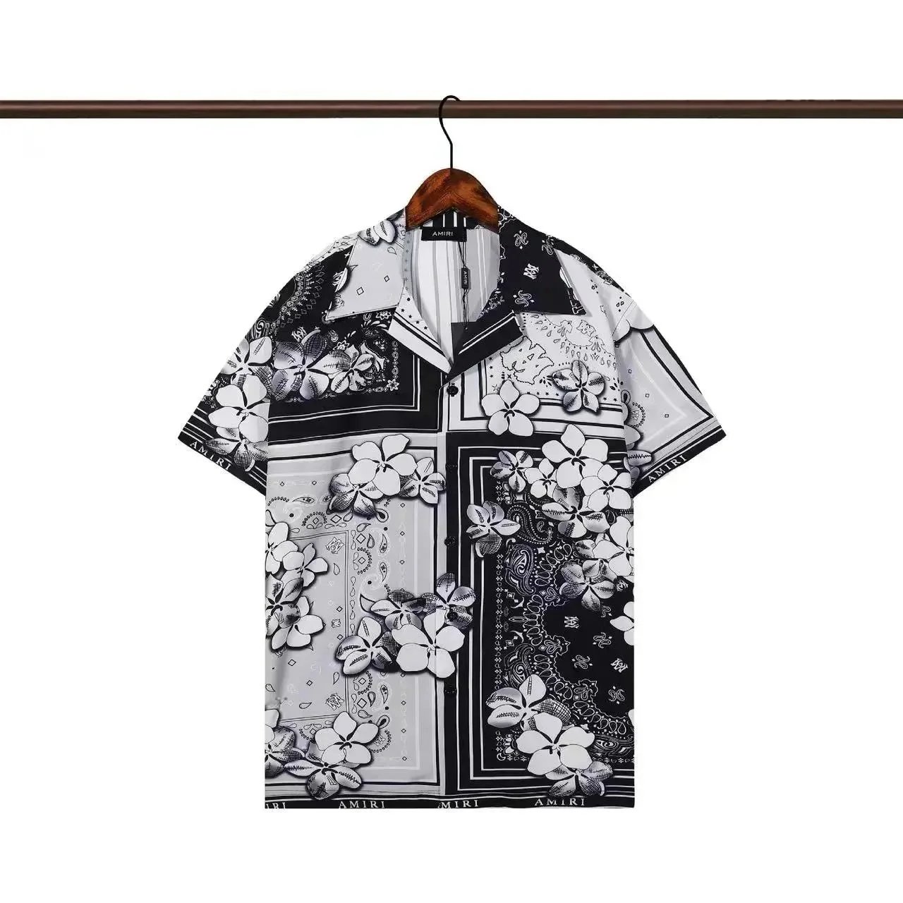 AMIRI Shirts Short-Sleeve Gradient Logo Print Shirt — 22