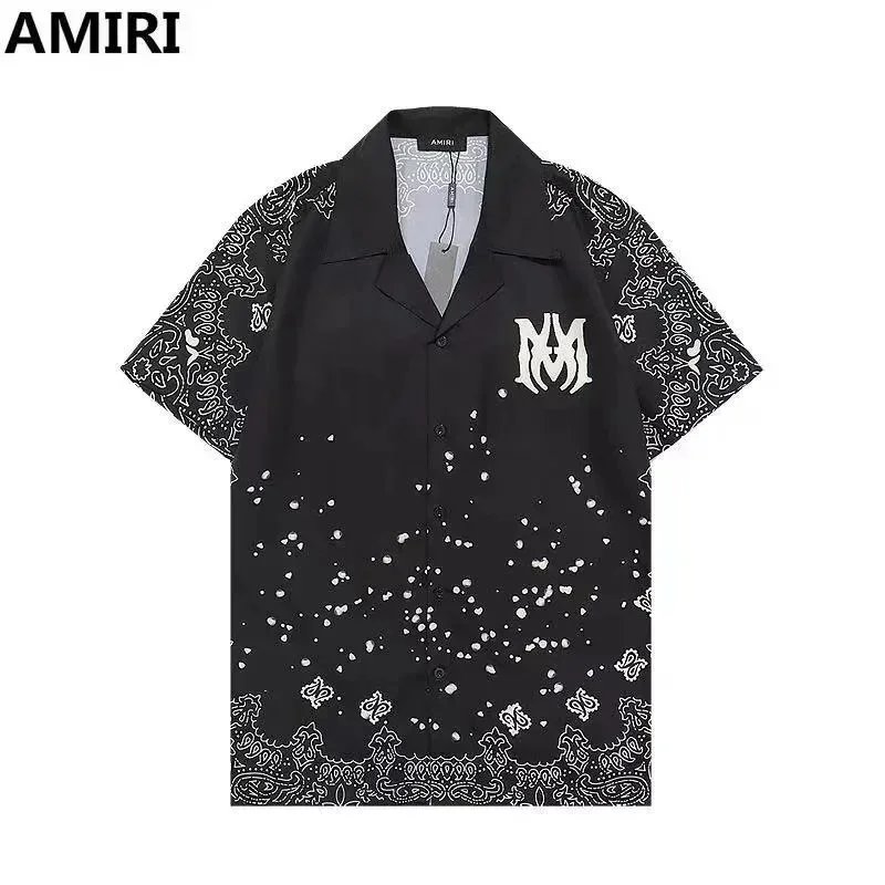 AMIRI Shirts Short-Sleeve Gradient Logo Print Shirt — 34