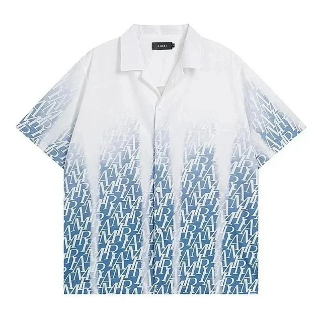 AMIRI Shirts Short-Sleeve Gradient Logo Print Shirt product detail image 2
