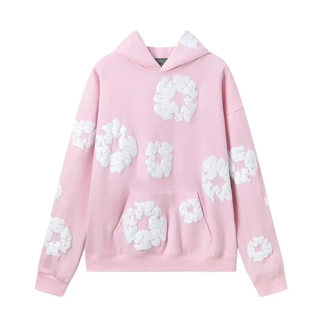 Unbranded Hoodies & Sweatshirts Hooded sweatshirt with raised floral wreath appliqués product detail image 4