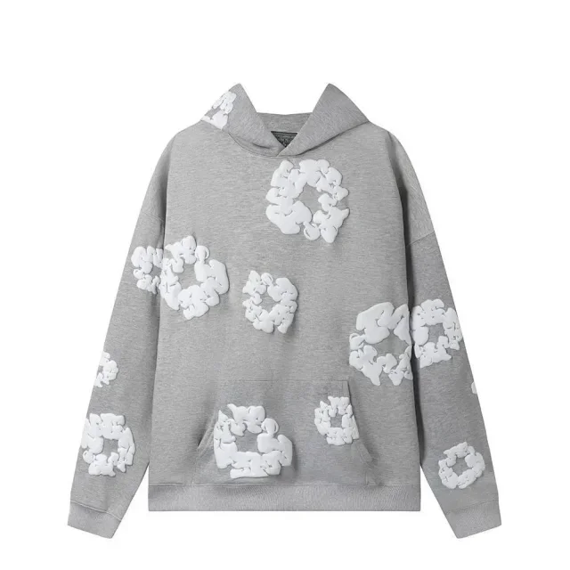 Unbranded Hoodies & Sweatshirts Hooded sweatshirt with raised floral wreath appliqués product detail image 5
