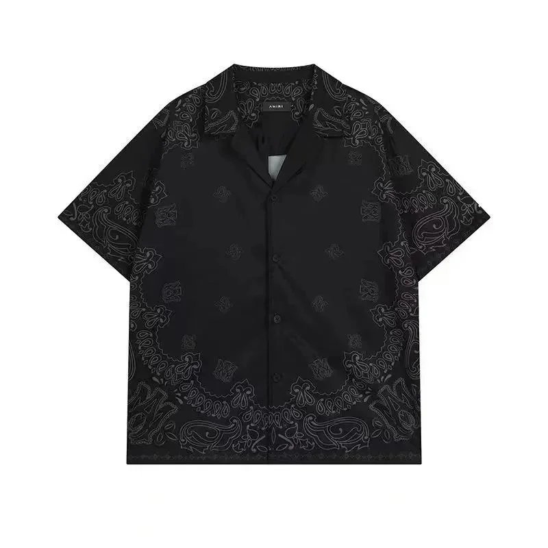 AMIRI Shirts Short-Sleeve Gradient Logo Print Shirt — 10