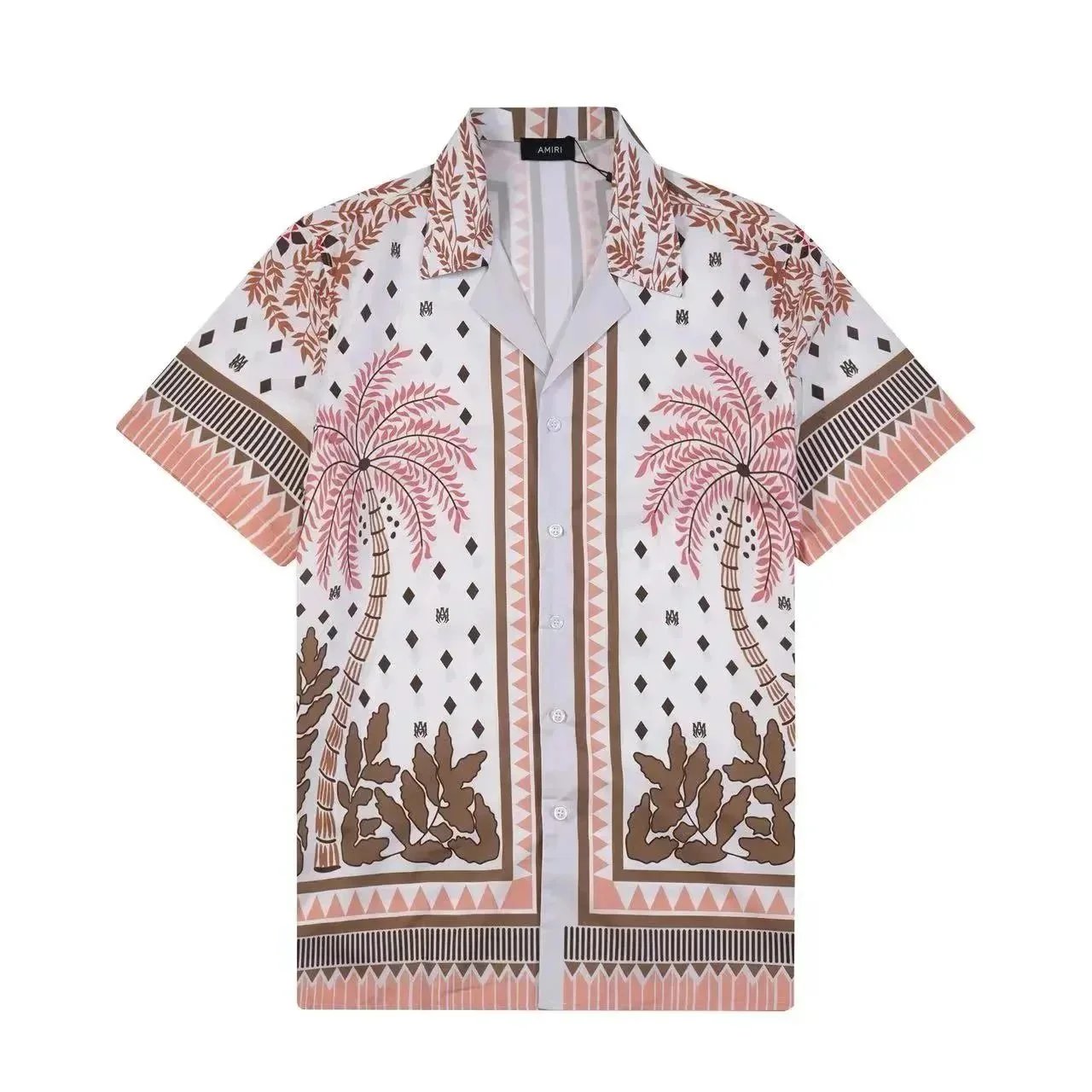 AMIRI Shirts Short-Sleeve Gradient Logo Print Shirt — 30