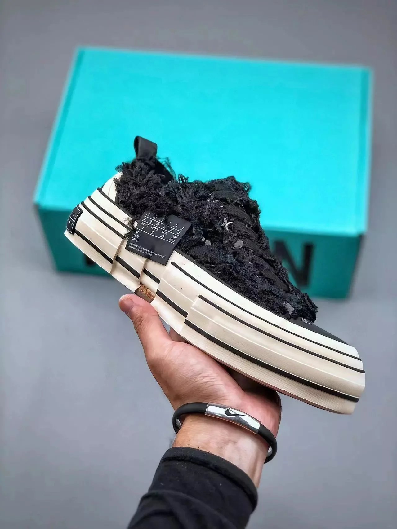 Maison Margiela Tabi Sneaker Black and White Canvas Sneakers - 6
