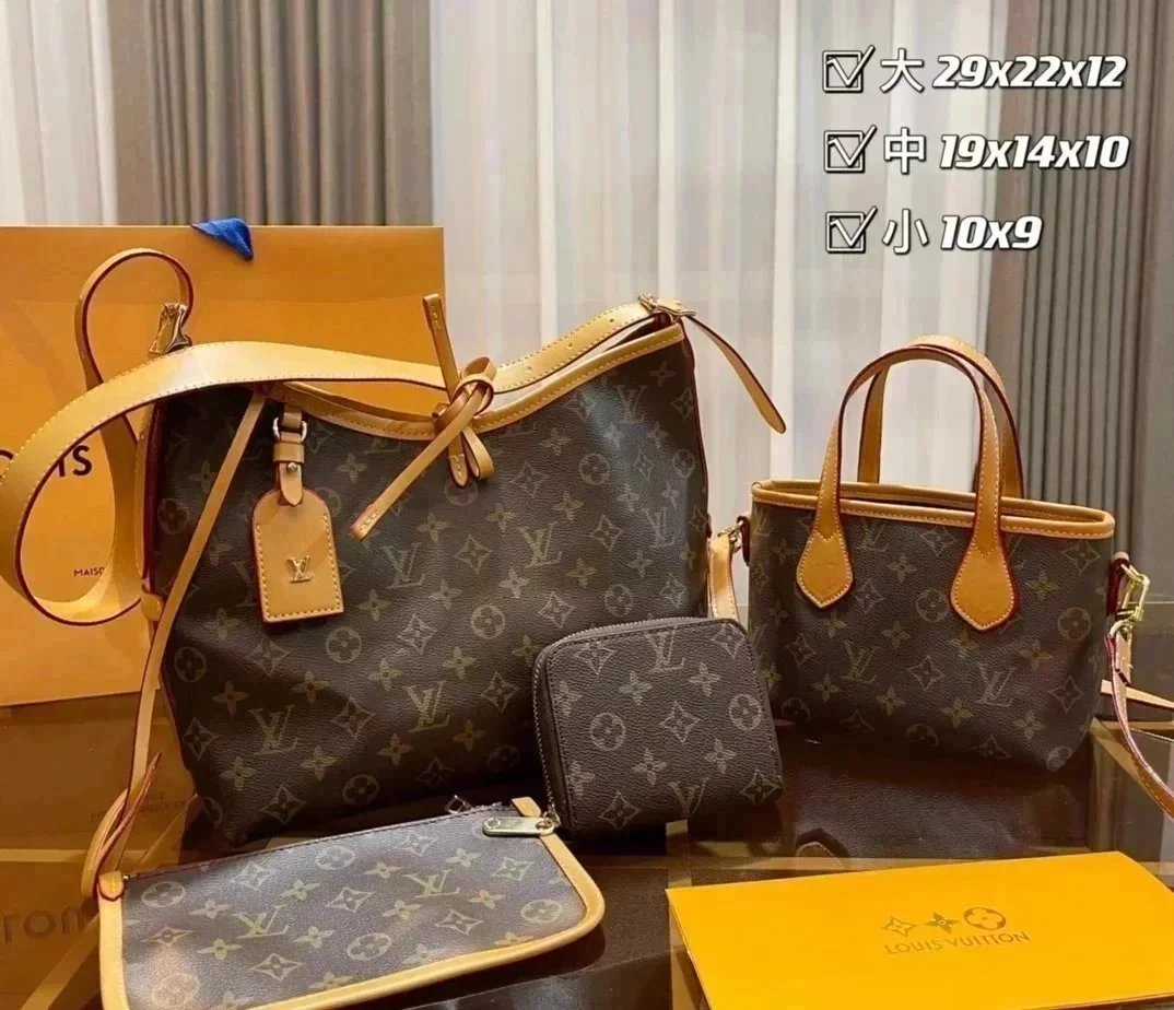 Louis Vuitton Handbags Monogram handbag set with matching wallet and crossbody pouch — 17