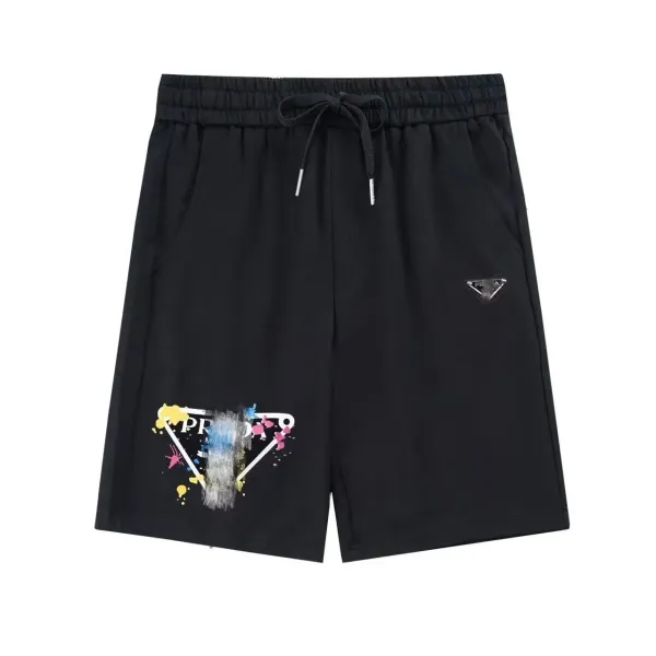 Prada Logo-Embroidered Track Shorts Black - 8