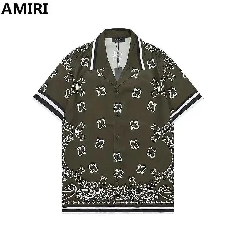 AMIRI Shirts Short-Sleeve Gradient Logo Print Shirt — 33