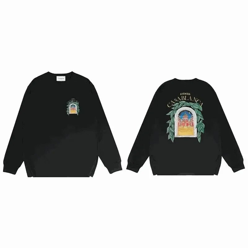Casablanca Archway Gradient Graphic Long-Sleeve Sweatshirt Gray Sweater product detail 2 in Litbuy spreadsheet finds