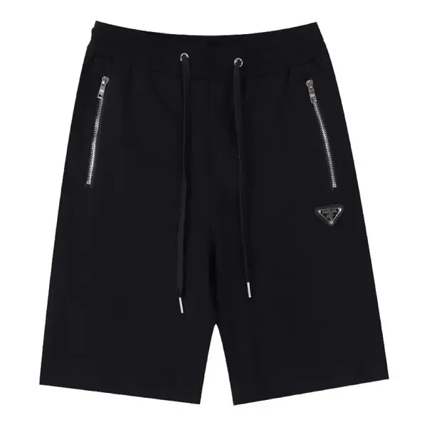Prada Logo-Embroidered Track Shorts Black - 5