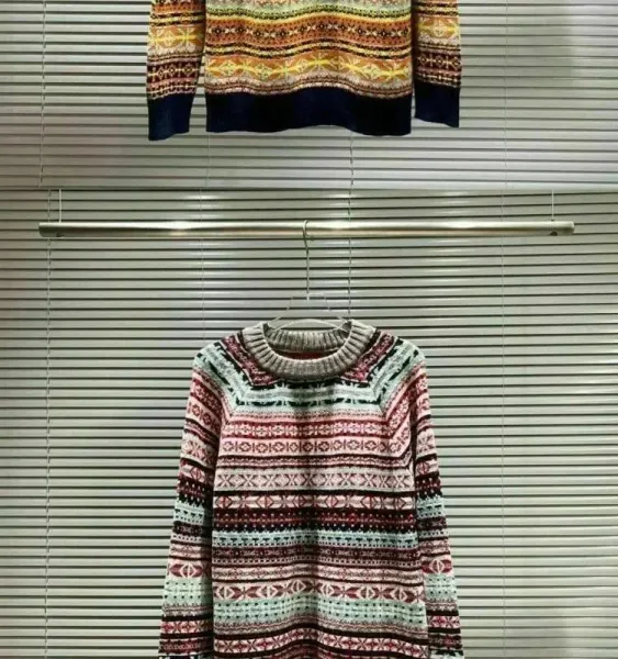 Design Graphic Knit Sweater Gray Multicolor - 5