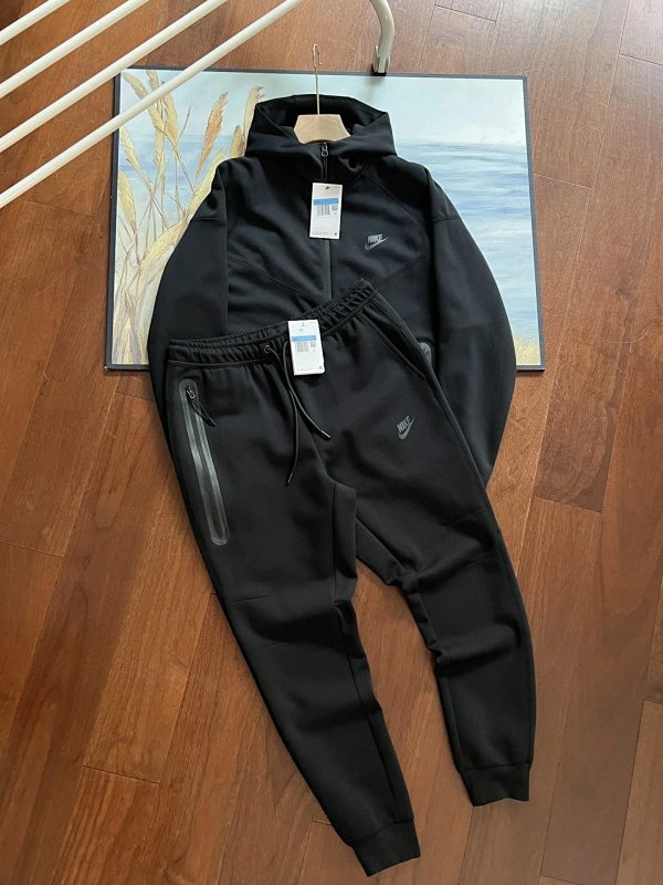 Nike Tech Fleece Full-Zip Hoodie and Joggers Black Tracksuit product listing in Litbuy spreadsheet finds