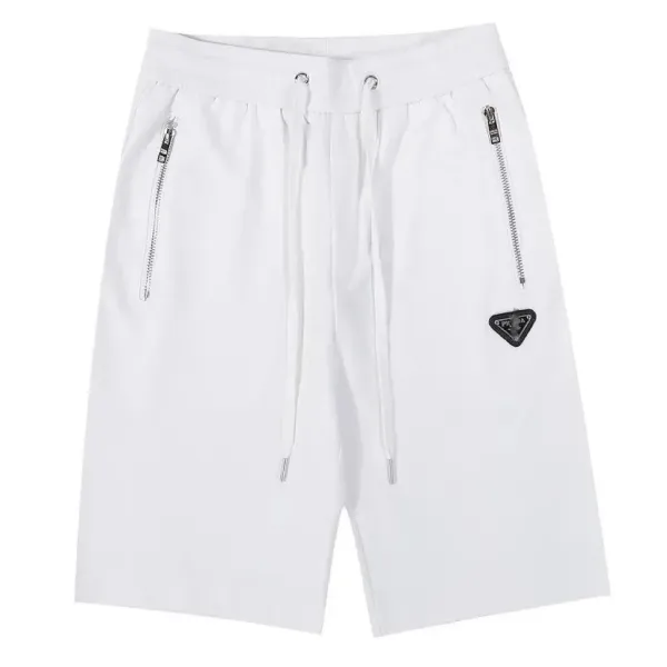 Prada Logo-Embroidered Track Shorts Black - 4