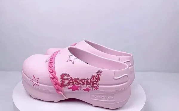 Adidas x Cassøe Pink Clog-Style Platform Shoes - 1