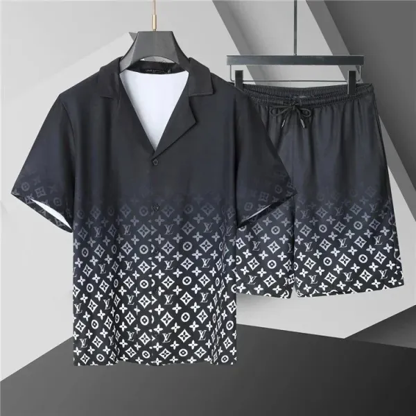 Burberry Check Print Short-Sleeve Shirt and Shorts Set Beige Multicolor - 3