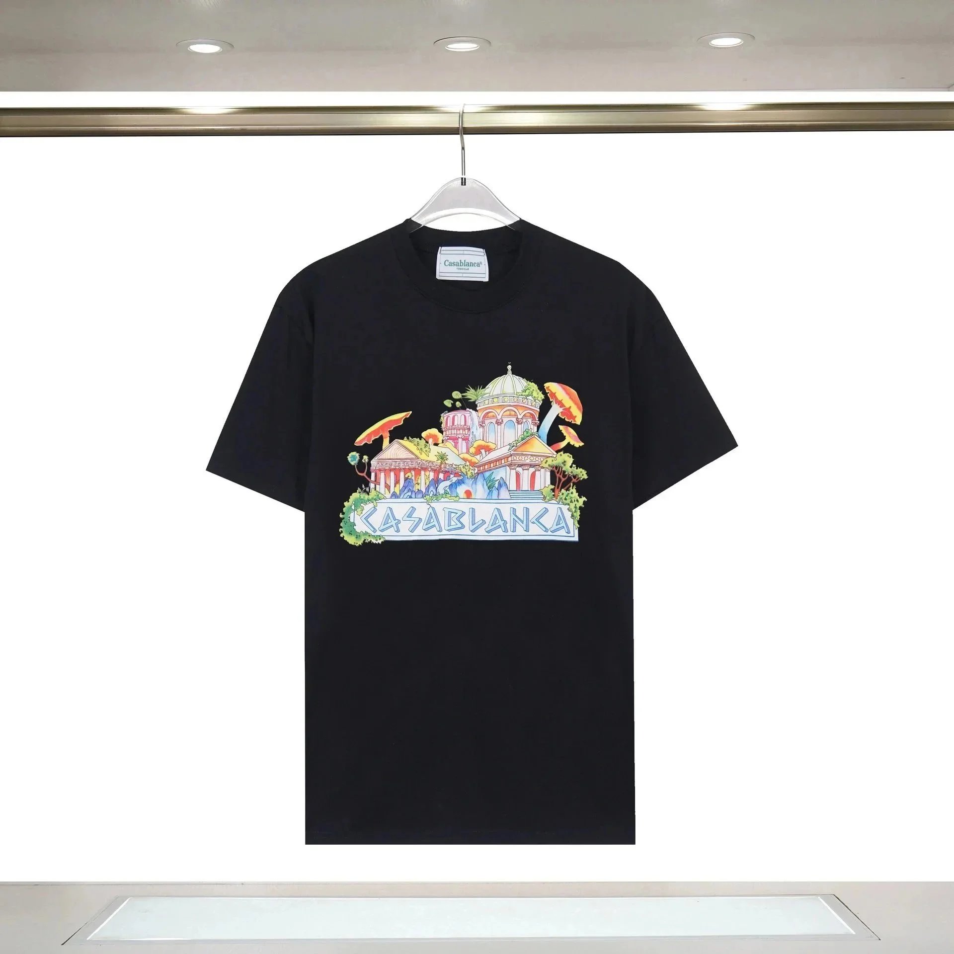 Casablanca Casablanca Black Mushroom Print T-Shirt Black