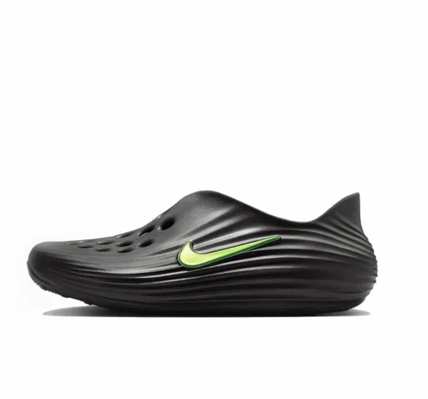 Nike Zenvy Black with Volt Green Swoosh Clog Sandals - 1