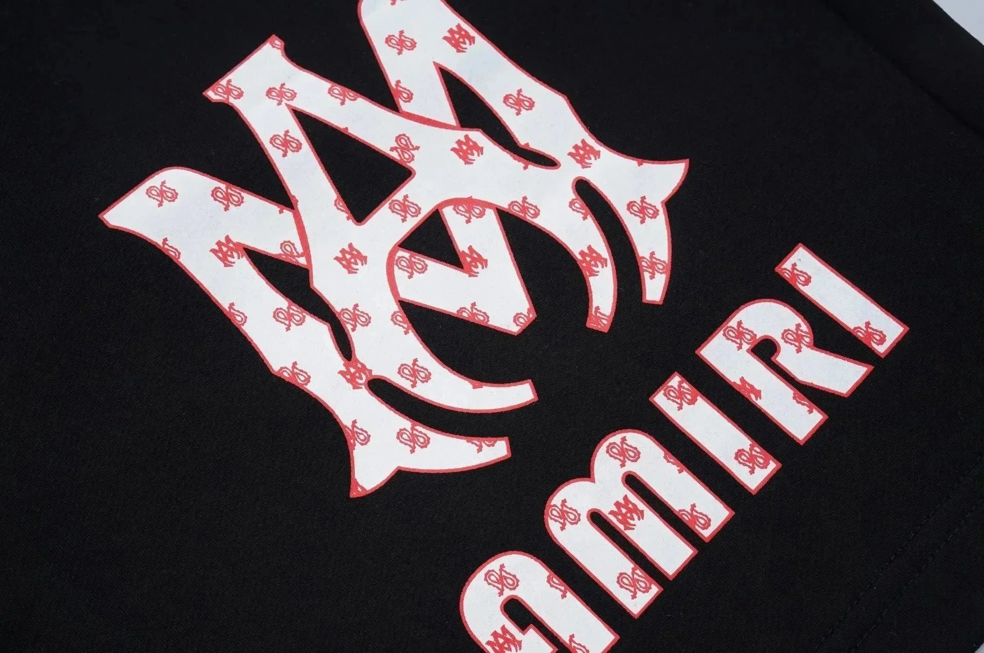 Amiri Vinyl Logo Drawstring Shorts Black - 9