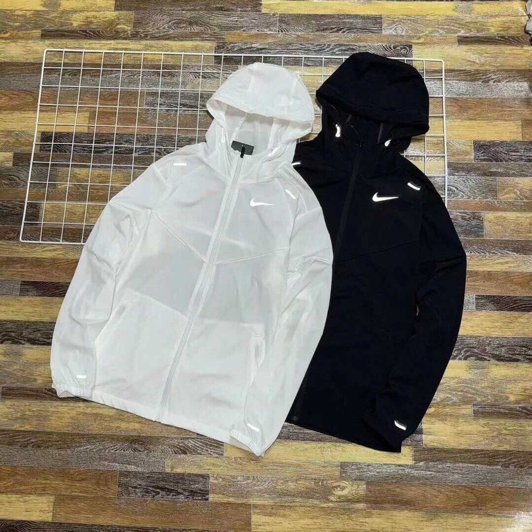 Nike Windbreaker Jacket White Pink Black Light Blue Gray Hooded Sportswear