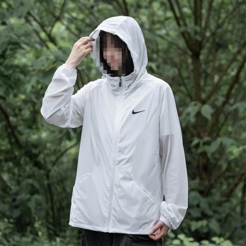 Nike Windbreaker Jacket White Pink Black Light Blue Gray Hooded Sportswear