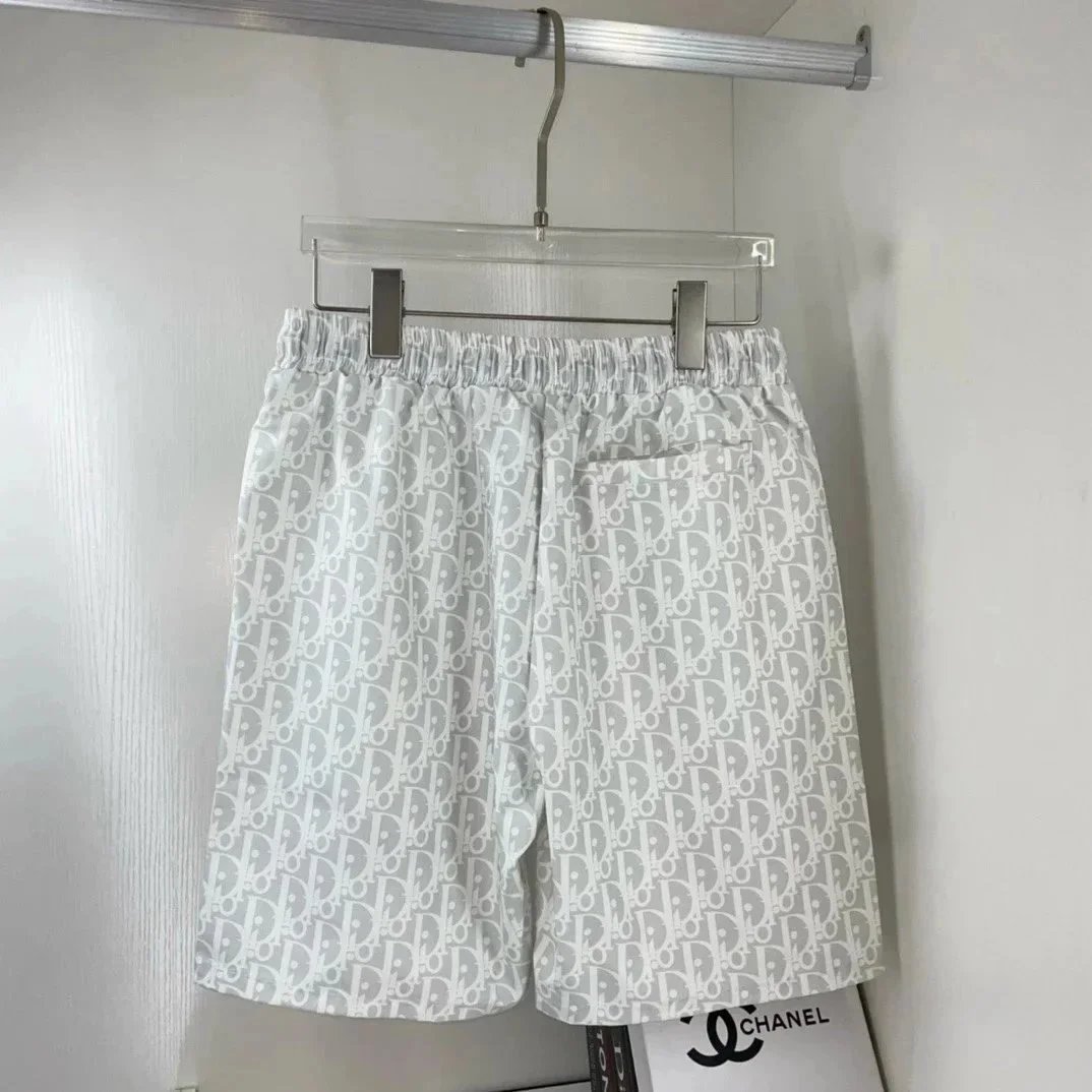 Dior Oblique Print Black White Blue Gradient Sport Shorts