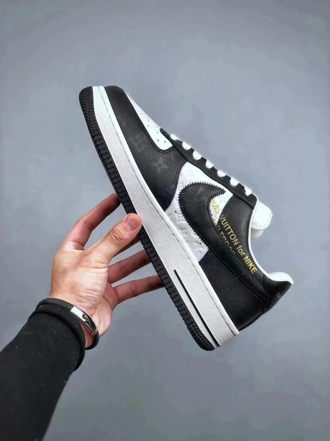 Louis Vuitton x Nike Air Force 1 Low Monogram Gold Sneakers - 3