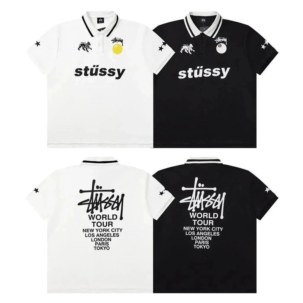 Stussy World Tour Polo T-Shirt