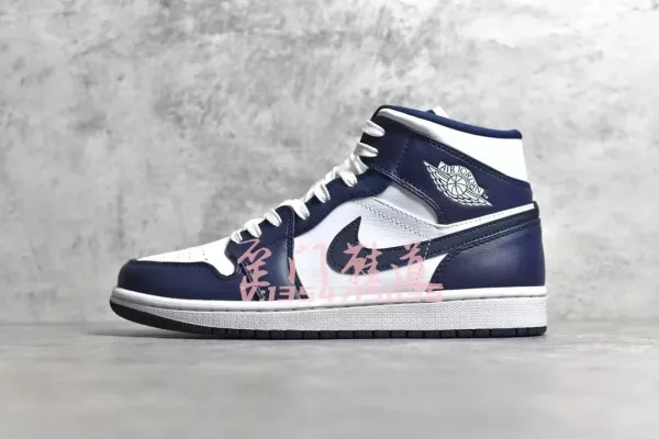 Air Jordan 1 Mid Black/White/Gym Red Sneakers - 11