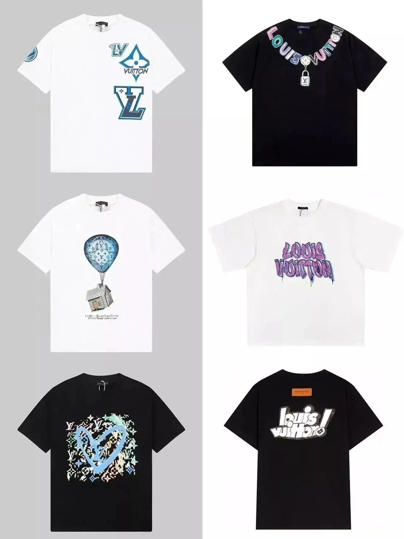 Louis Vuitton Graphic Print Short Sleeve T-Shirts