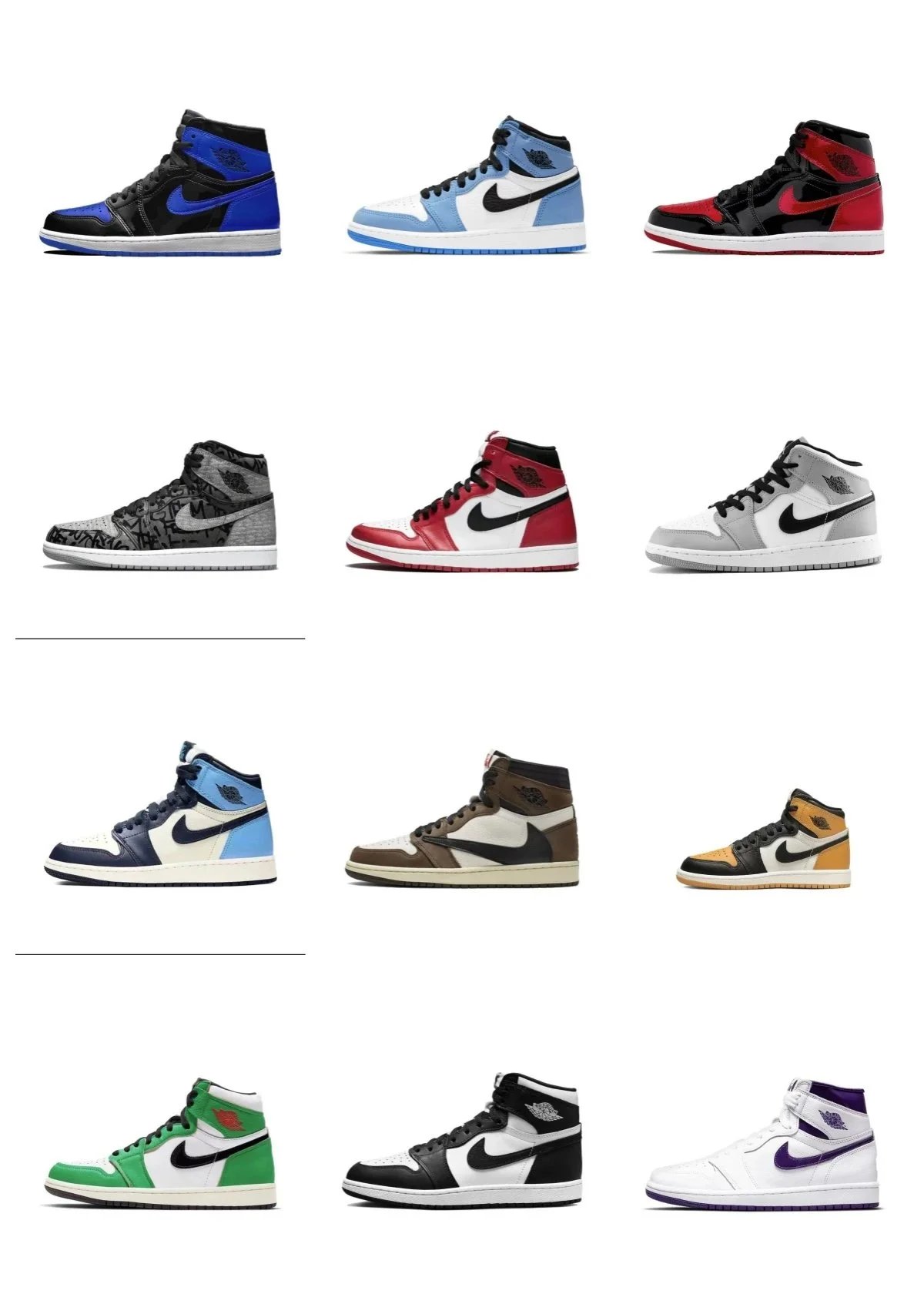 Air Jordan 1 High Top Basketball Shoes