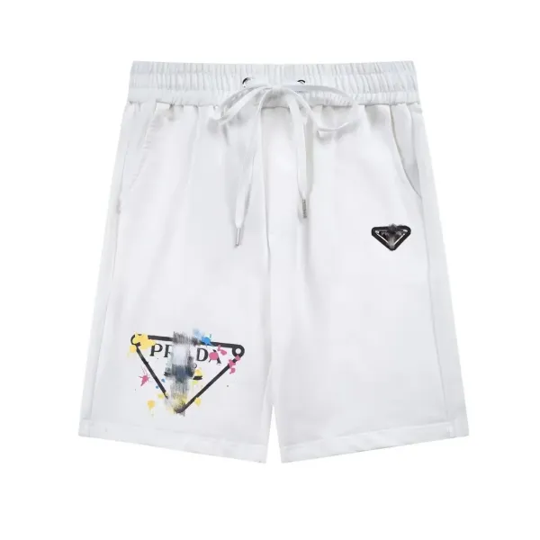 Prada Logo-Embroidered Track Shorts Black - 9
